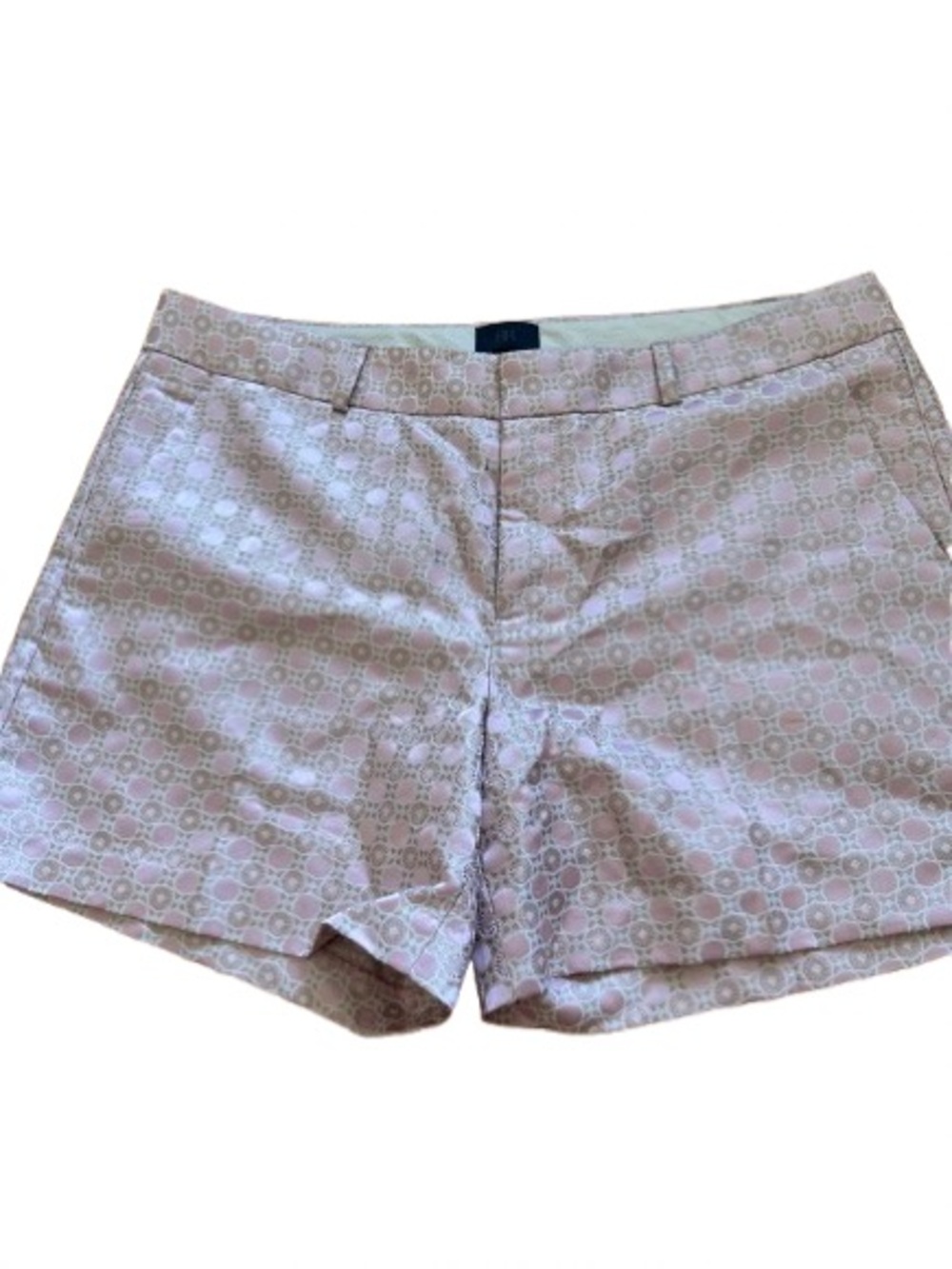 Banana Republic pink silky brocade monogram Hampton shorts